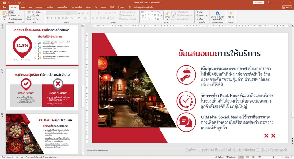 ตัวอย่างผลงานสไลด์จาก รับจ้างทำสไลด์.com